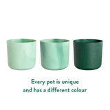 Elho Ocean Collection Pacific Green Recycled Waste Round Indoor Pot 18cm - Old Railway Line Garden Centre