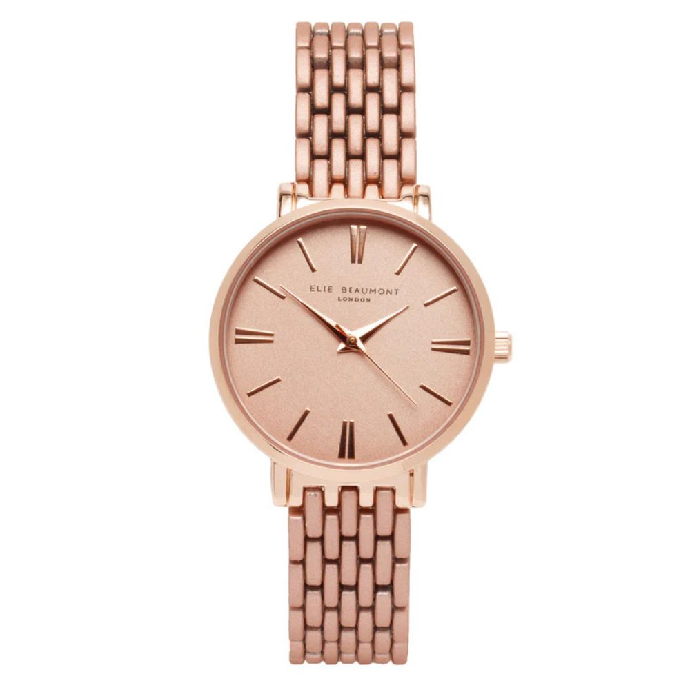 Elie Beaumont Noir Blush Pink Watch