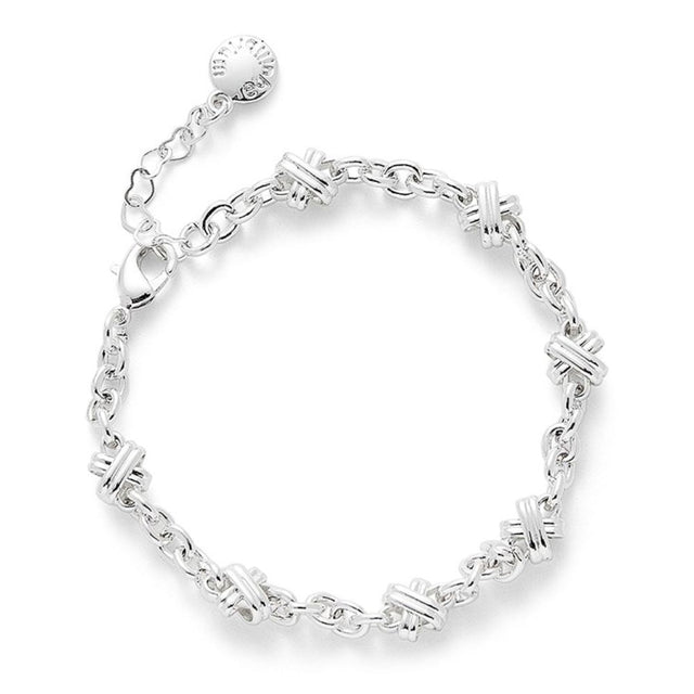 Equilibrium 1cm Contemporary Modern Kisses Bracelet - Silver - Old Railway Line Garden Centre