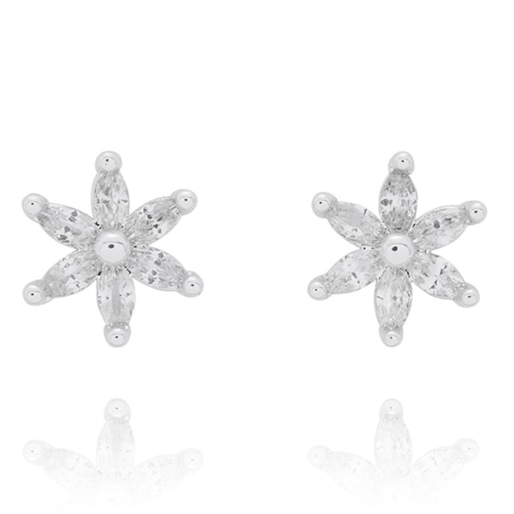 Equilibrium 3 Pairs Silver Plated Earrings Butterfly Flower Star