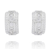 Equilibrium 3 Pairs Silver Plated Earrings Glam Hoops