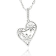 Equilibrium Daisy Chain Daisy Heart Silver Plated Necklace - Old Railway Line Garden Centre