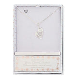 Equilibrium Daisy Chain Daisy Heart Silver Plated Necklace - Old Railway Line Garden Centre