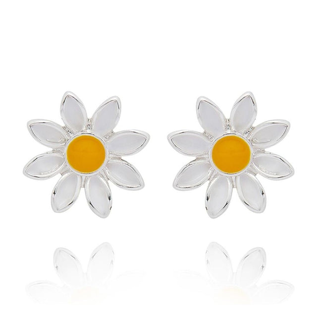 Equilibrium Daisy Chain Ditsy Daisy Silver Plated Earrings - Old Railway Line Garden Centre
