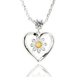 Equilibrium Daisy Chain Heart Silver Plated Necklace - Old Railway Line Garden Centre