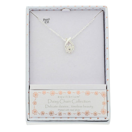 Equilibrium Daisy Chain Kiss Silver Plated Earrings
