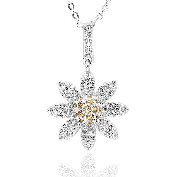 Equilibrium Daisy Chain Sparkle Silver Plated Necklace - Old Railway Line Garden Centre