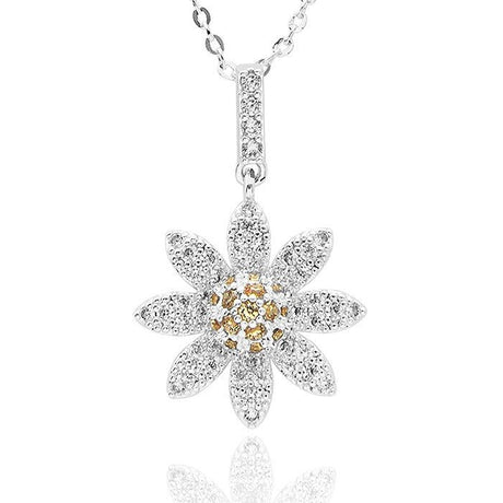 Equilibrium Daisy Chain Sparkle Silver Plated Necklace - Old Railway Line Garden Centre