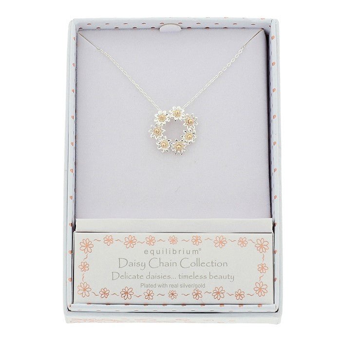 Equilibrium Daisy Chain Two Tone Daisy Circle Necklace - Old Railway Line Garden Centre