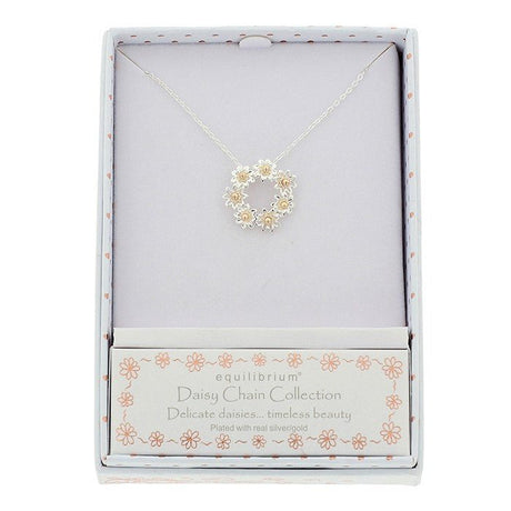Equilibrium Daisy Chain Two Tone Daisy Circle Necklace - Old Railway Line Garden Centre