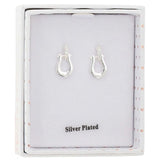 Equilibrium Equestrian Ornate Horseshoe Silver Plated Earrings