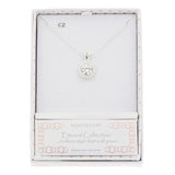 Equilibrium Eternal Solitaire Silver Plated Necklace
