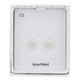 Equilibrium Eternal Solitaire Silver Plated Studs