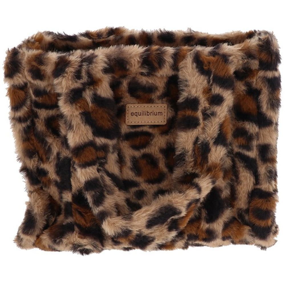 Equilibrium Faux Leopard Handbag Tan