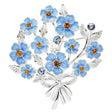 Equilibrium Forget Me Not Bouquet Silver Plated Brooch - Old Railway Line Garden Centre
