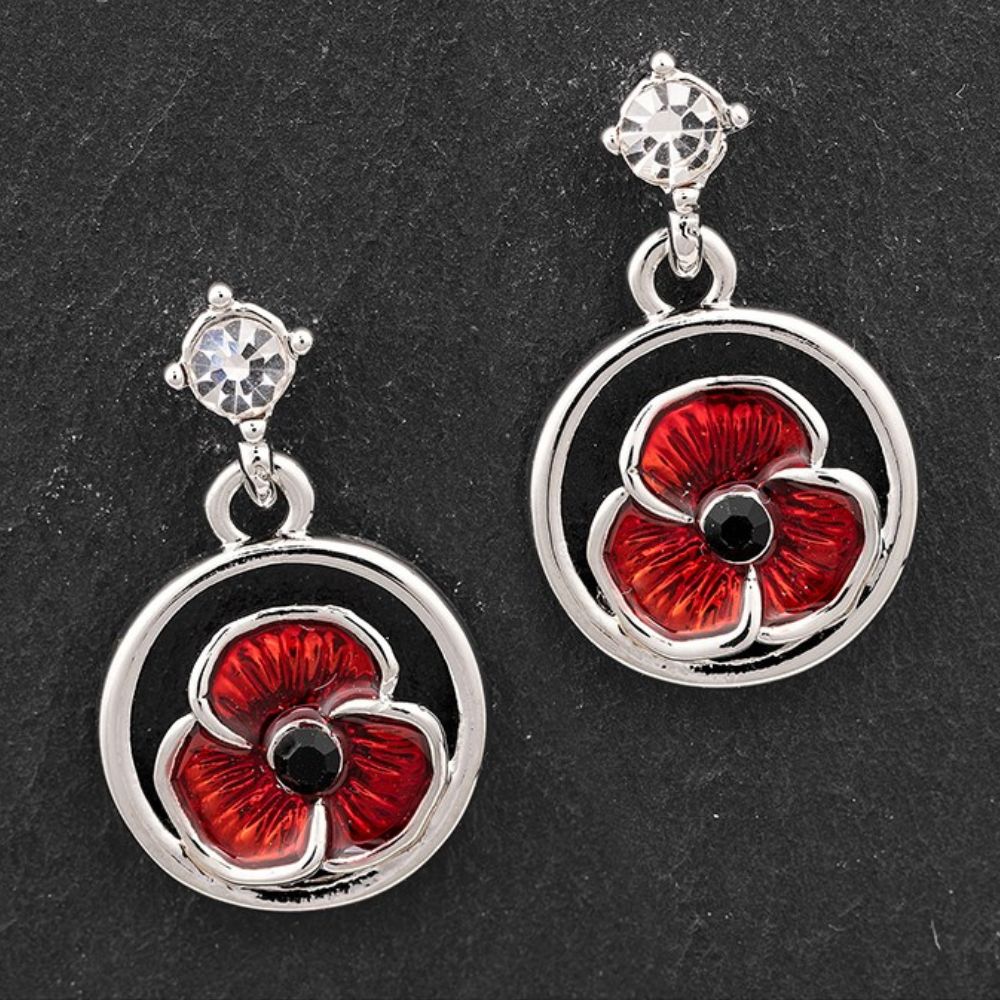 Equilibrium Framed Poppy Stud Earrings