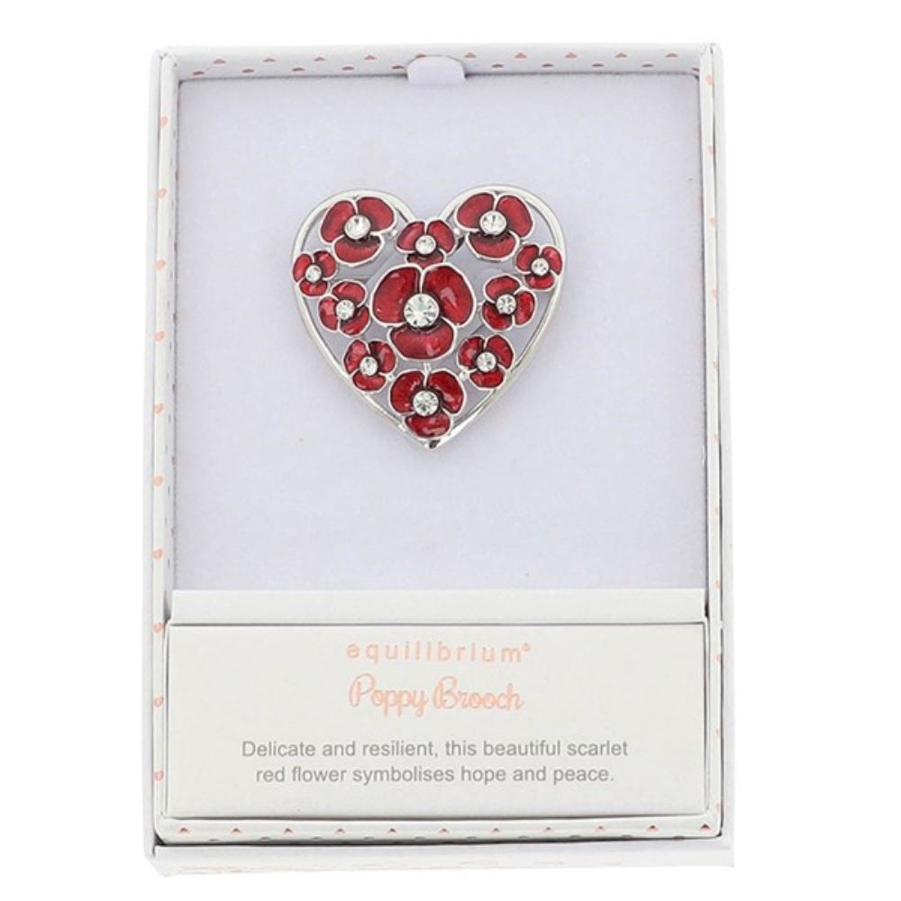 Equilibrium Heart Full of Poppies Brooch