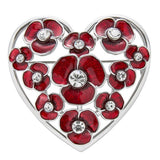 Equilibrium Heart Full of Poppies Brooch