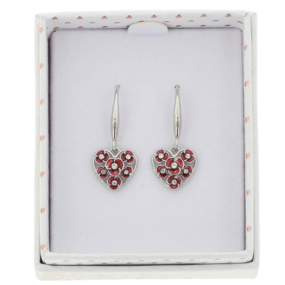 Equilibrium Heart Full of Poppies Earrings