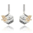 Equilibrium Honey Bee Honey Comb Two Tone Drop Earrings - Old Railway Line Garden Centre