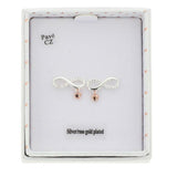 Equilibrium Kiss Two Tone Eternity Stud Earrings