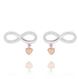 Equilibrium Kiss Two Tone Eternity Stud Earrings