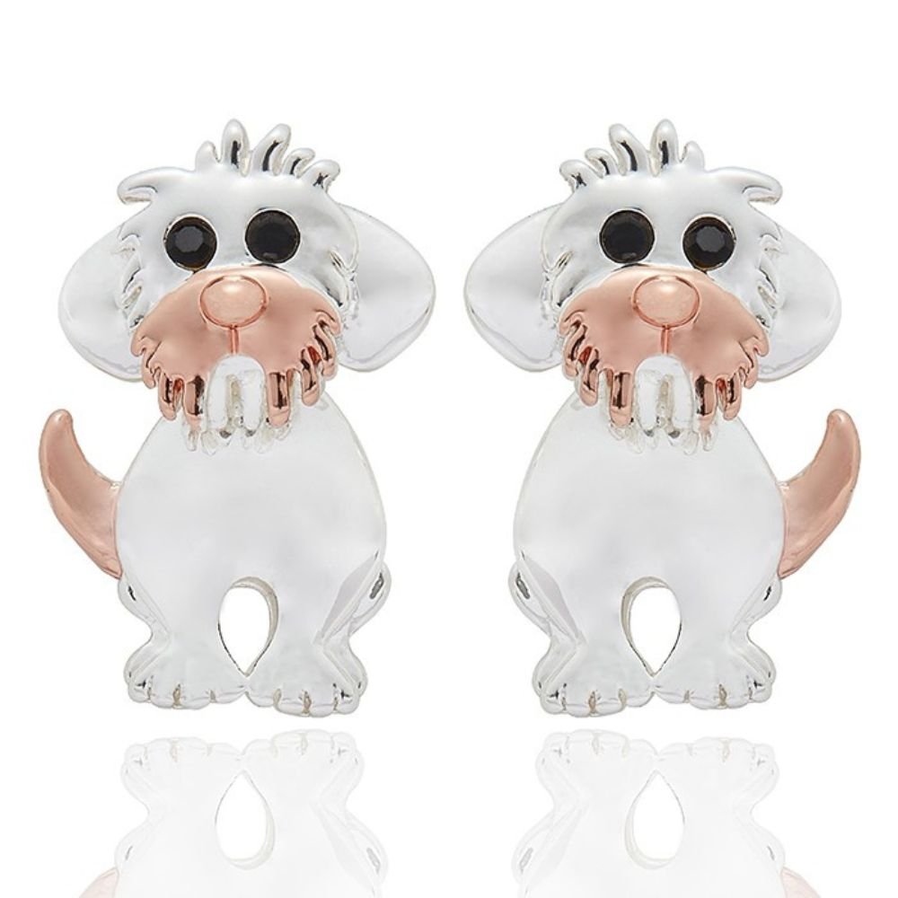 Equilibrium Mans Best Friend Two Tone Earrings - Old Railway Line Garden Centre