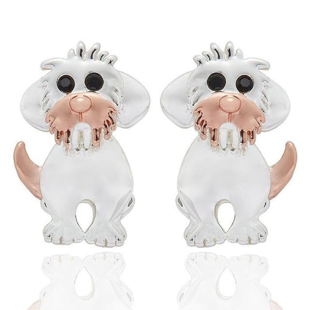 Equilibrium Mans Best Friend Two Tone Earrings - Old Railway Line Garden Centre