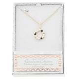 Equilibrium Monochrome Sparkle Hearts Gold Plated Necklace
