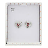 Equilibrium Poppy Double Heart Stud Earrings