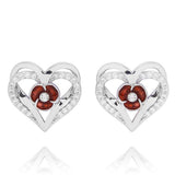 Equilibrium Poppy Double Heart Stud Earrings
