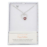 Equilibrium Poppy Sparkle Heart Necklace