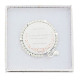 Equilibrium Pretty Pearls & Hearts Silver Plated Bracelet