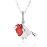 Equilibrium Robins Appear Dainty Silver Plated Necklace
