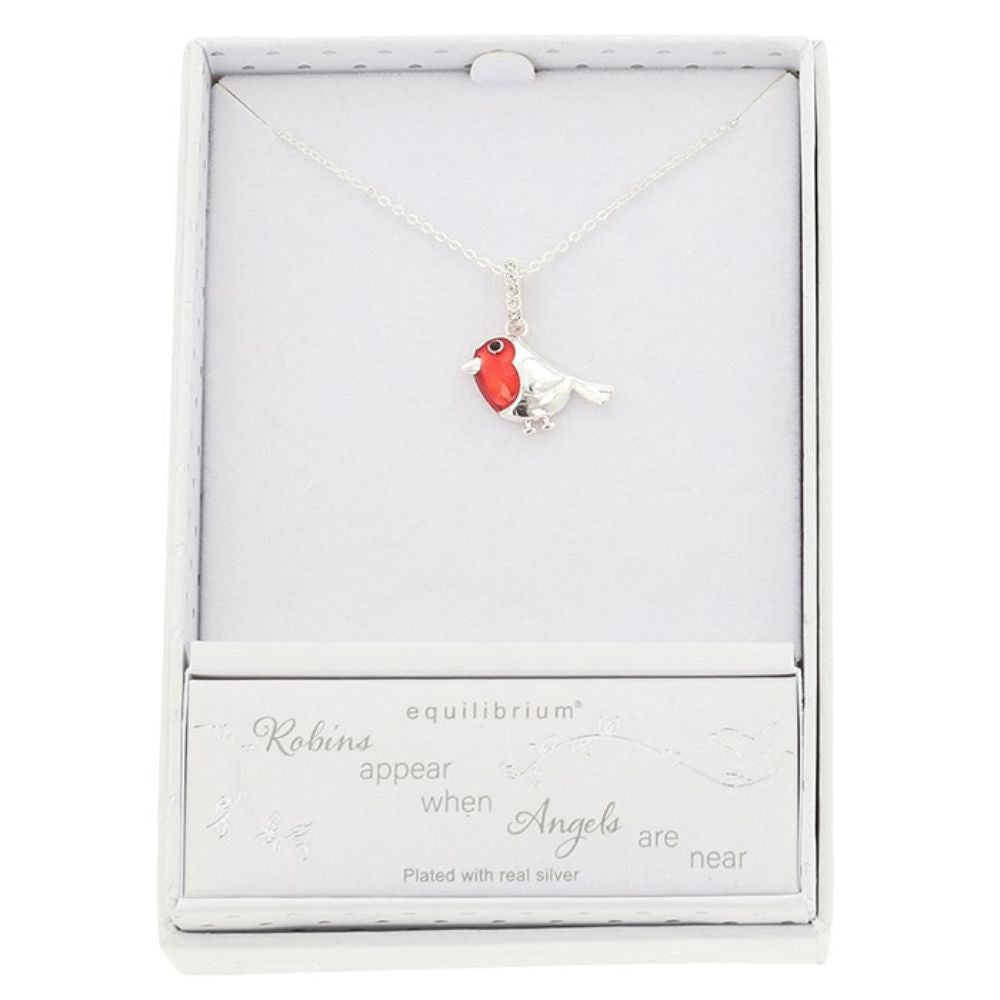 Equilibrium Robins Appear Dainty Silver Plated Necklace – Old Railway ...