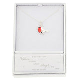 Equilibrium Robins Appear Dainty Silver Plated Necklace