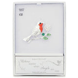 Equilibrium 5cm Robins Appear Flower Brooch - Silver
