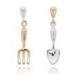 Equilibrium Secret Garden Tools Two Tone Earrings - Old Railway Line Garden Centre