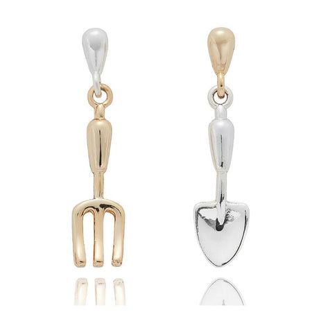 Equilibrium Secret Garden Tools Two Tone Earrings - Old Railway Line Garden Centre