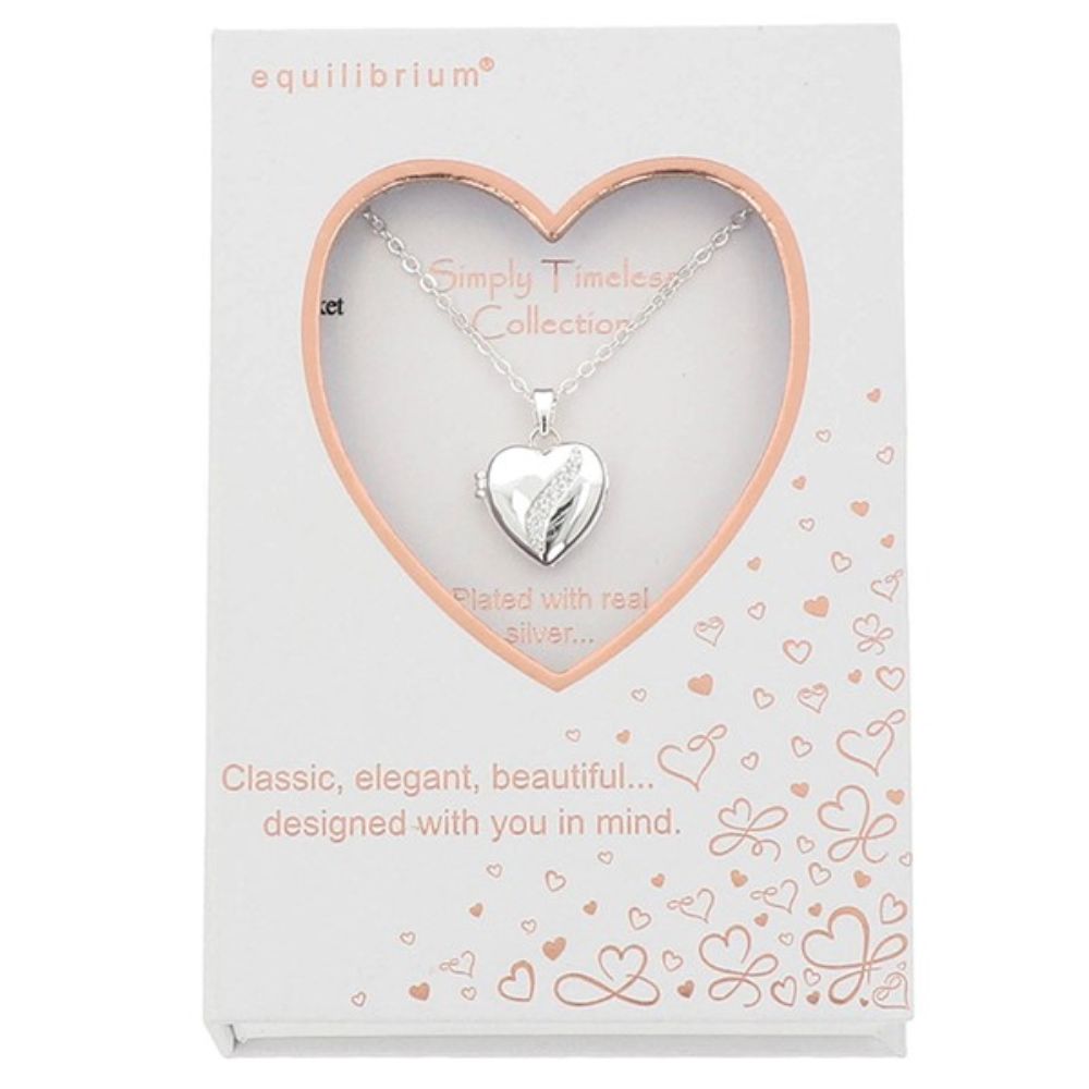 EquilibriumSimply Timeless Sparkle Silver Plated Locket