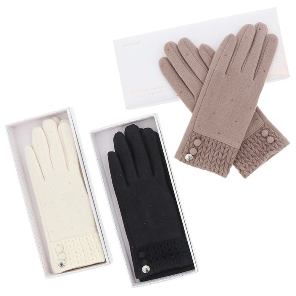 Equilibrium Sparkle Knitted Cuff Boxed Gloves (Choice of 3)
