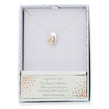 Equilibrium Te Amo Layered Heart Two Tone Necklace - Old Railway Line Garden Centre