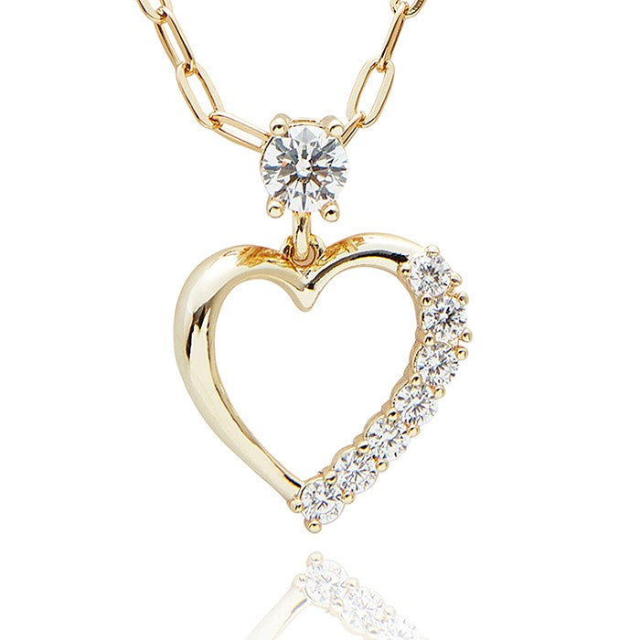 Equilibrium Te Amo Pretty Heart Gold Plated Necklace