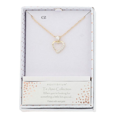 Equilibrium Te Amo Pretty Heart Gold Plated Necklace