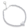 Equilibrium Te Amo Starstruck Heart Silver Plated Bracelet - Old Railway Line Garden Centre
