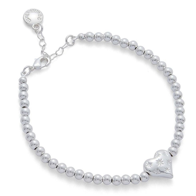 Equilibrium Te Amo Starstruck Heart Silver Plated Bracelet - Old Railway Line Garden Centre