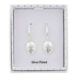 Equilibrium Tree of Life Silhouette Silver Plated Earrings