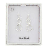 Equilibrium Twisted Bliss Chic Line Swirl Silver Plated Earrings