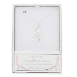 Equilibrium Twisted Bliss Chic Line Swirl Silver Plated Necklace