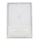 Equilibrium Twisted Bliss Glam Knot Silver Plated Necklace